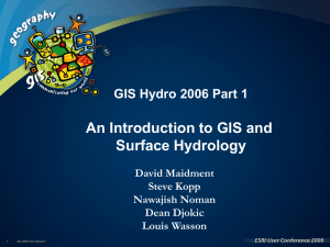 Introduction to GIS and Hydrology