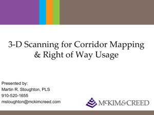3d Scanning for Corridor Mapping & Right of Way Usage