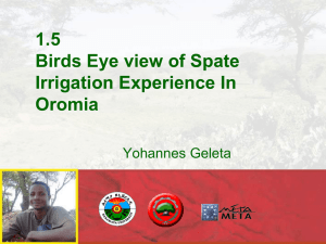 1.5 Birds Eye view of Spate Irrigation Experience In Oromia