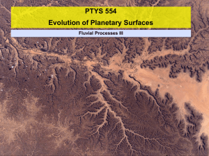 PYTS 554 – Fluvial Processes III