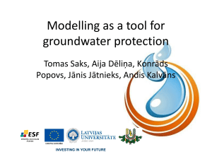 Modelling as a tool for groundwater protection