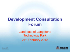 Land East of Langstone Technology Park Council Presentation