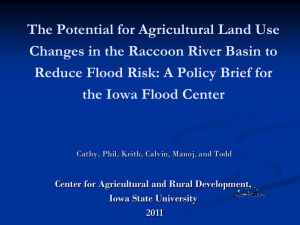 The Potential for Agricultural Land Use Changes in the Raccoon