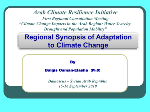 Regional synopsis of adaptation to climate change.