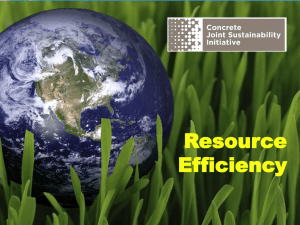 Resource Efficiency - Concrete Joint Sustainability Initiative