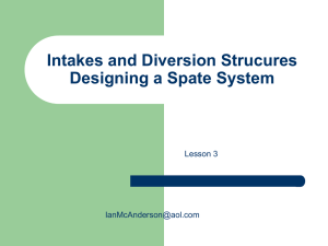 Intakes and Diversions - Spate Irrigation Network