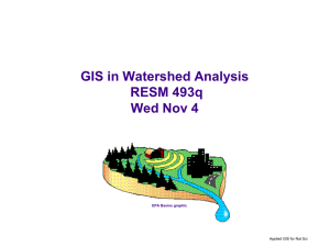 GIS use in hydrological applications and watershed management