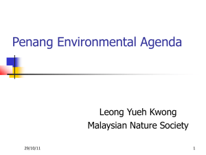 Environmental issues  - Penang Forum
