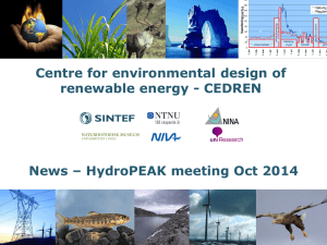 CEDREN News – HydroPEAK meeting Oct 2014