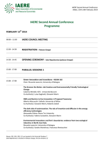 IAERE Second Annual Conference Programme