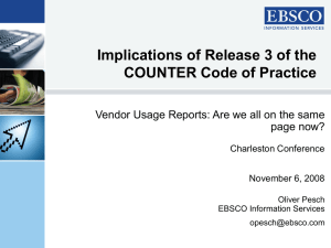 Implications of Release 3 of the COUNTER Code of Practice