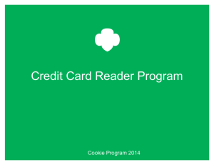 Credit Card Reader Program - Girl Scouts, Hornets` Nest Council