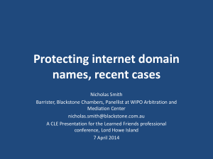 Protecting Domain Names, Recent Cases