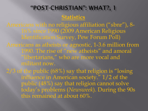 *Post-Christian*: what and so