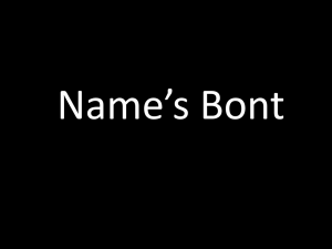 The Name`s Bont