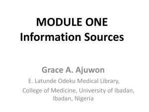 Information Sources (Grace Ajuwon)