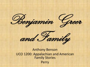 Benjamin Greer and Family UCO 1200