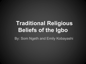 Traditional Religious Beliefs of the Igbo