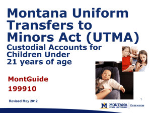 Montana Uniform Transfers to Minors Act