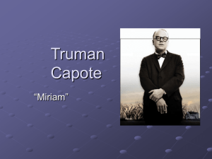Truman Capote - Sprague High School