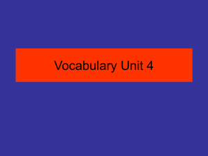 Unit 4 Vocabulary ppt