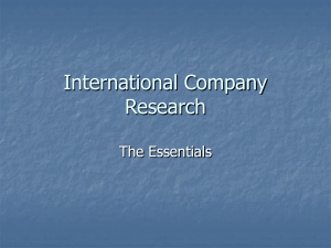 International Company Research