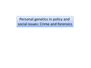 DNA and Crime PowerPoint Slides - Personal Genetics Education