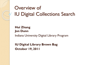 IU Digital Library Brown Bag October 19, 2011