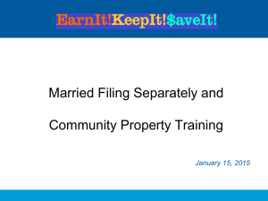 January 2015 IRS SPEC presentation on Married Filing Separately