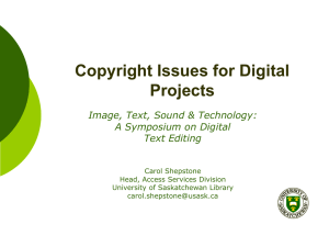 Copyright Issues - University of Saskatchewan