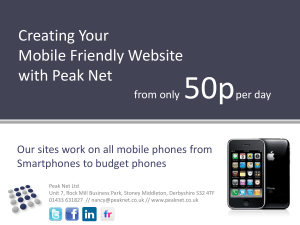 ppt version - Peak Net Ltd