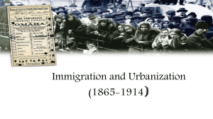 Immigration and Urbanization (1865
