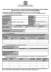 Voluntary return application form