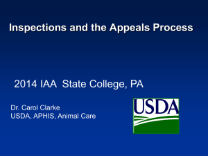 USDA Inspections and the Appeal Process - CClarke