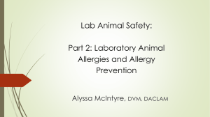 Lab Animal Safety Part II Allergies