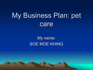 My Business Plan: