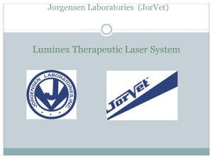 Presentation - Jorgensen Laboratories