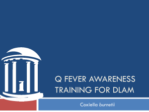 Q Fever Training for DLAM - Environment, Health and Safety