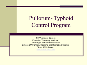 Pullorum- Typhoid Control Program