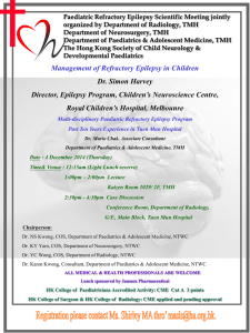 PowerPoint 簡報 - The Hong Kong Society of Child Neurology