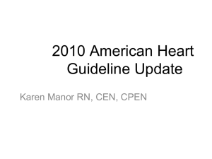 2010 American Heart Guideline Update