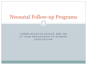 Neonatal Follow-up Programs - University Center for Excellence in