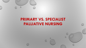 primary vS. specialist Palliative Care