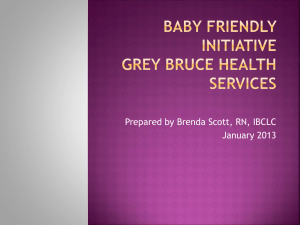 Baby Friendly Initiative Grey Bruce Health Services