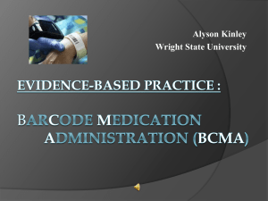 Evidence-based Practice Change: Barcode Medication Administration