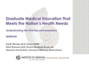 Graduate Medical Education That Meets the Nation*s Health Needs