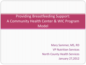 A Community Health Center & WIC Program Model