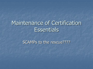 Steve Colan`s Maintenance of Certification Presentation from the