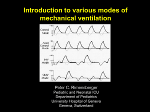 2) Various ventilator modes
