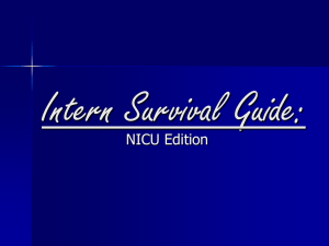 Intern Survival Guide: NICU